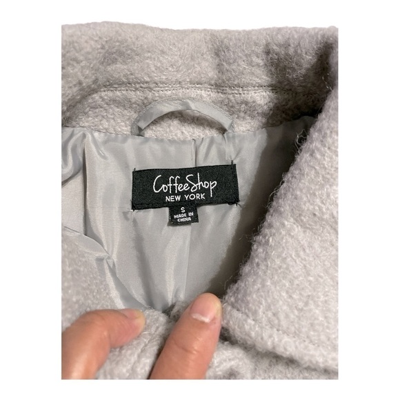 Junior's Coffee Shop Faux Wool Trucker Jacket size S - Picture 8 of 13